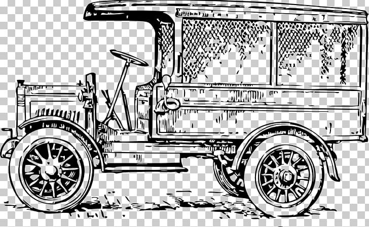 Vintage Car Pickup Truck PNG, Clipart, Antique Car, Automotive Design, Automotive Exterior, Automotive Tire, Black And White Free PNG Download