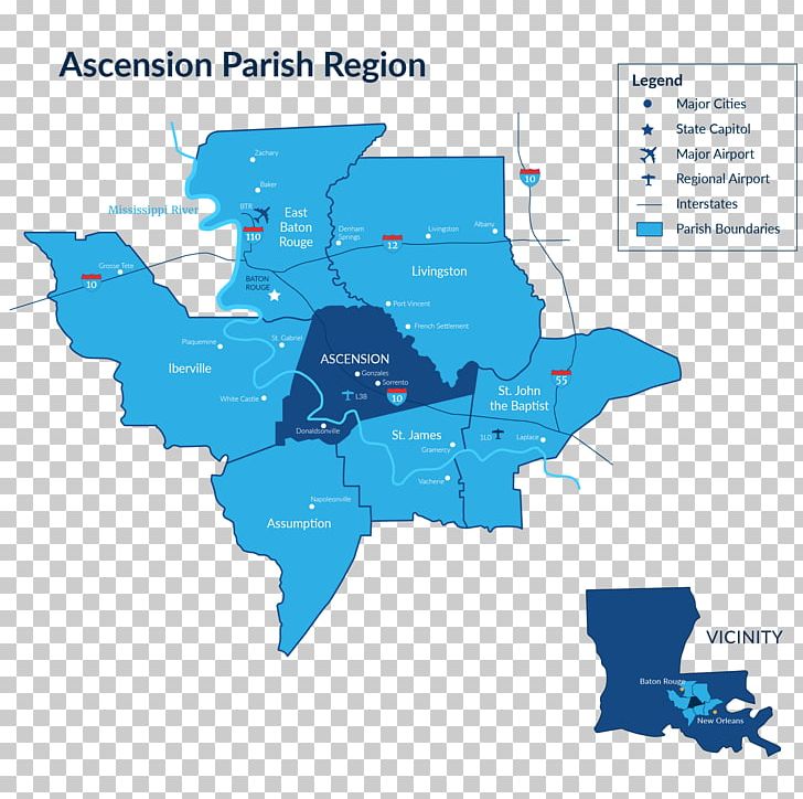 Ascension Parish West Feliciana Parish PNG, Clipart, Area, Ascension, Ascension Parish, Baton Rouge, City Map Free PNG Download