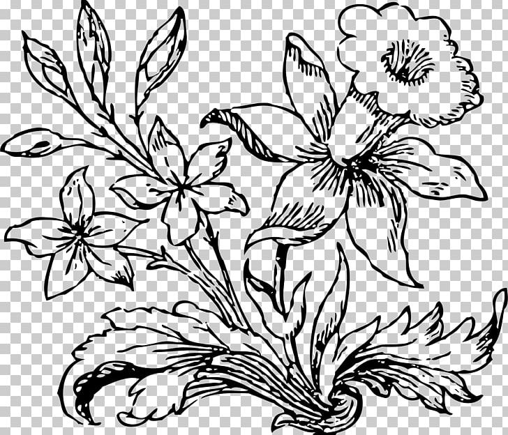 Flower Line Art Color PNG, Clipart, Arumlily, Black And White, Color, Coloring Book, Computer Icons Free PNG Download