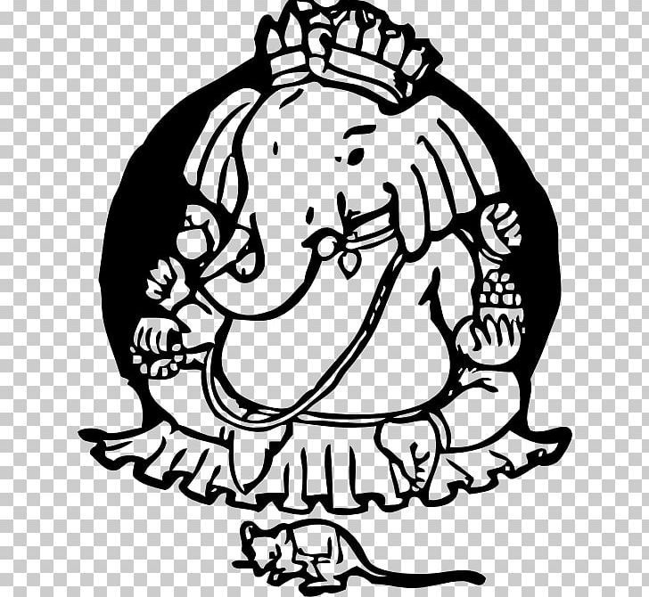 Ganesha Mahadeva Ganesh Chaturthi Hinduism Parvati PNG, Clipart, Art, Artwork, Black And White, Chaturthi, Circle Free PNG Download