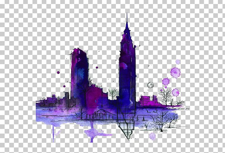 New York City Watercolor Painting Drawing Skyline PNG, Clipart, Art, City, City Of London, Computer Wallpaper, Deviantart Free PNG Download