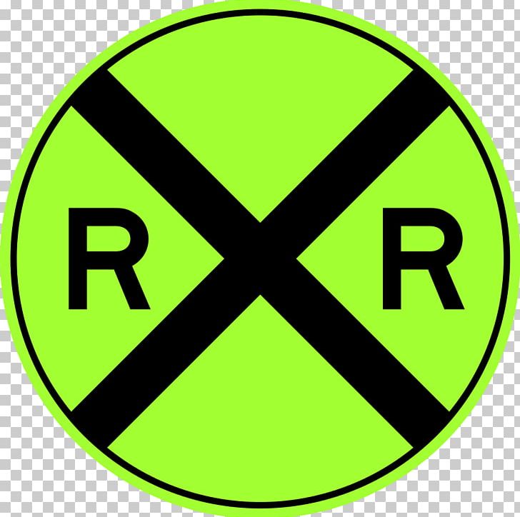 Rail Transport Train Level Crossing Track Crossbuck PNG, Clipart, Area, Brand, Circle, Crossbuck, Green Free PNG Download