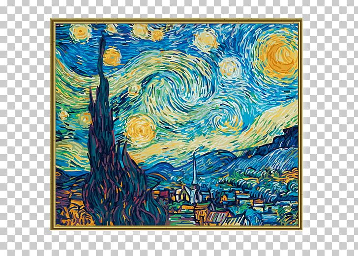 The Starry Night Paint By Number Painting Art PNG, Clipart, Acrylic Paint, Art, Artist, Artwork, Canvas Free PNG Download