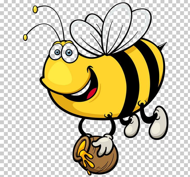 Bee Cartoon Insect Illustration PNG, Clipart, Beak, Bee, Bees, Black And White, Bumblebee Free PNG Download