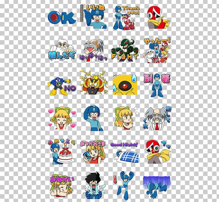 Sticker Mega Man 2 LINE Hello Kitty Mega Man X PNG, Clipart, Area, Art, Cartoon, Case Closed, Emoticon Free PNG Download