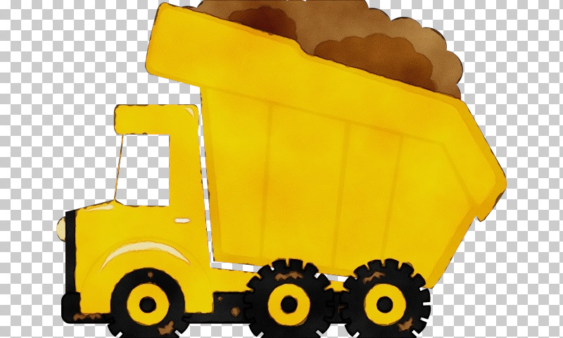 Yellow Vehicle Transport Garbage Truck Toy PNG, Clipart, Garbage Truck, Paint, Rolling, Toy, Transport Free PNG Download