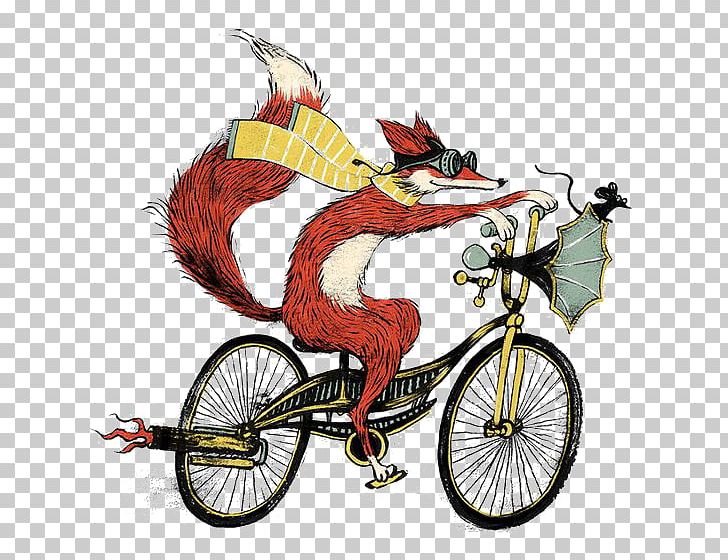 Mr. Fox Bicycles And Bicycling Drawing Art PNG, Clipart, Artist, Bicycle, Bicycles And Bicycling, Cartoon, Cartoon Fox Free PNG Download