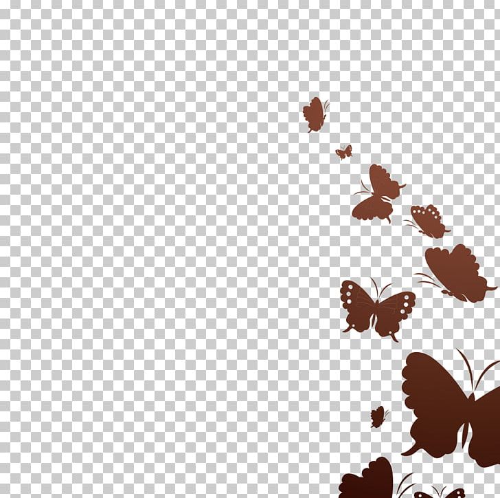Butterfly Sticker Silhouette PNG, Clipart, 3d Computer Graphics, Angle, Appliquxe9, Art, Brown Free PNG Download