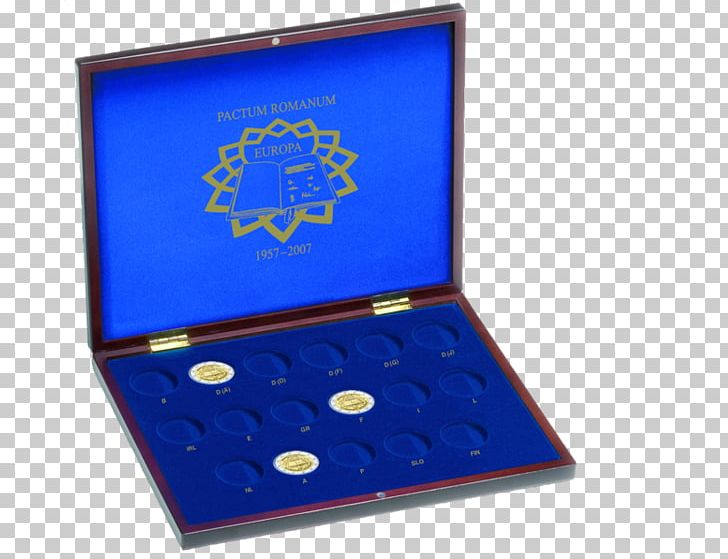 Treaty Of Rome 2 Euro Commemorative Coins 2 Euro Coin Euro Coins PNG, Clipart, 2 Euro Coin, 2 Euro Commemorative Coins, Blue, Box, Cobalt Blue Free PNG Download