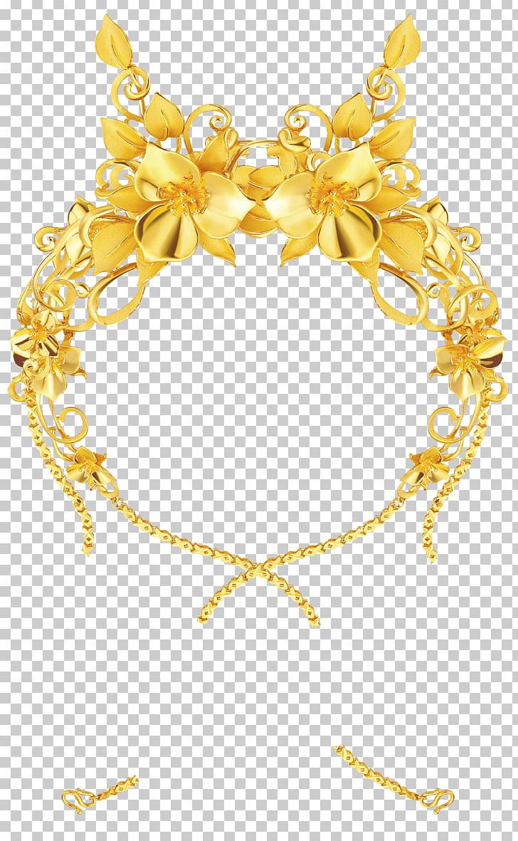 Gold Necklace Flower Euclidean PNG, Clipart, Chemical Element, Euclidean Vector, Fashion, Flower, Flowers Free PNG Download
