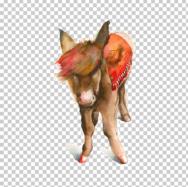 Mule Horse Watercolor Painting Donkey PNG, Clipart, Adobe Illustrator, Animals, Art, Carnivoran, Color Free PNG Download