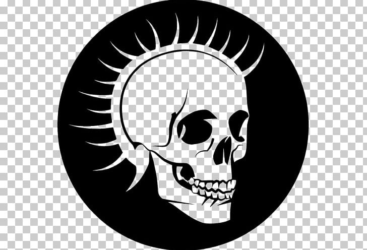 Skull Punk Rock PNG, Clipart, Animation, Black, Black And White, Bone, Download Free PNG Download