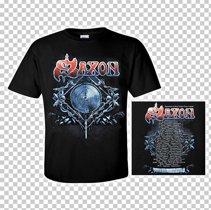 T-shirt Saxon Into The Labyrinth Heavy Metal Live To Rock PNG, Clipart, Active Shirt, Brand, Clothing, English, Extension Free PNG Download