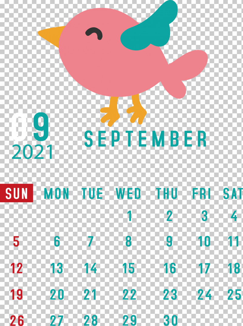 September 2021 Printable Calendar September 2021 Calendar PNG, Clipart, Beak, Happiness, Htc Hero, Line, Logo Free PNG Download