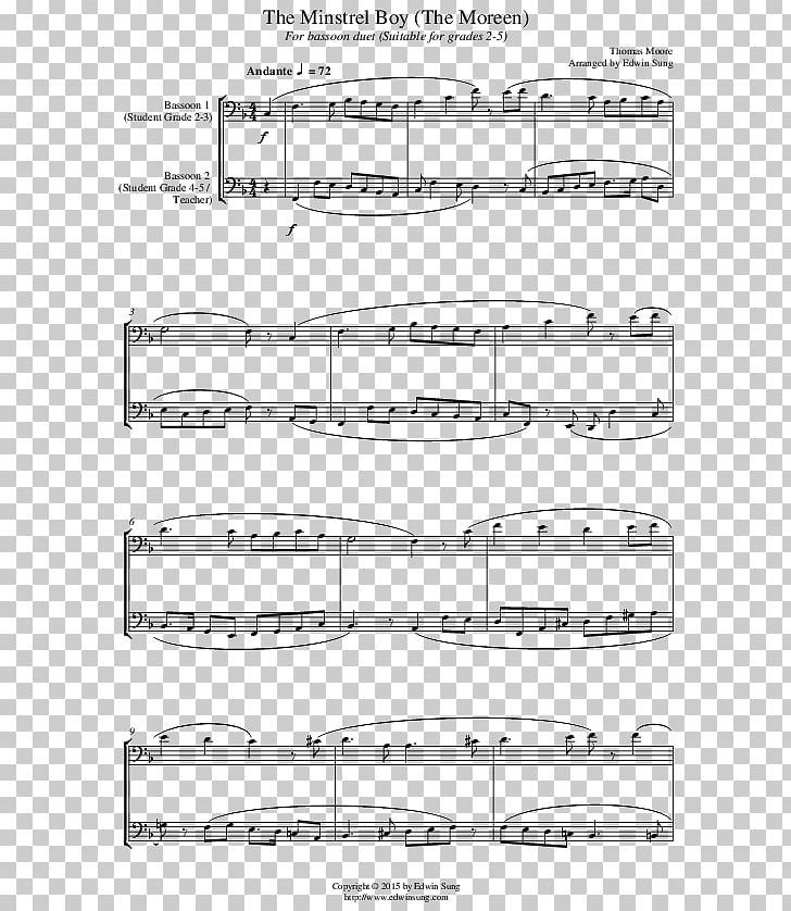 Sheet Music Edition Peters /m/02csf Centuries PNG, Clipart, Angle, Area, Auto Part, Bassoon, Black And White Free PNG Download