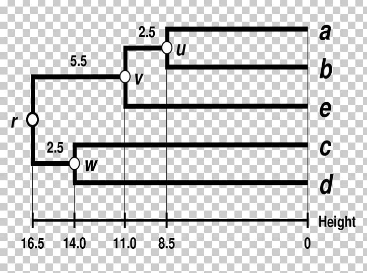 UPGMA Dendrogram Distance Matrix Maximum Parsimony Phylogenetics PNG, Clipart, Angle, Area, Arithmetic Mean, Black And White, Clustal Free PNG Download