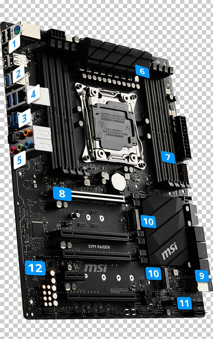 LGA 2066 Intel X299 Kaby Lake Motherboard Central Processing Unit PNG, Clipart, Atx, Central Processing Unit, Computer, Computer Accessory, Computer Hardware Free PNG Download