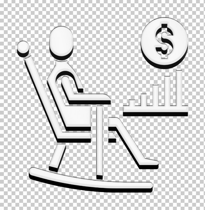 Pension Icon Retirement Icon Saving And Investment Icon PNG, Clipart, Black, Black And White, Chair, Furniture, Line Free PNG Download