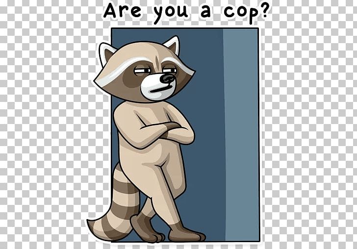 Dog Sticker Raccoon Telegram PNG, Clipart, Animals, Bear, Carnivoran, Cartoon, Dog Free PNG Download