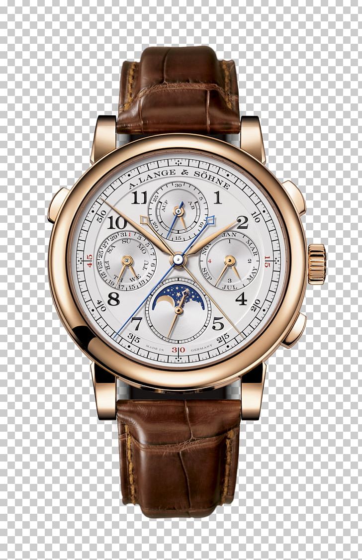 A. Lange & Söhne 1815 Double Chronograph Annual Calendar Watch PNG, Clipart, Accessories, Annual Calendar, Brown, Chronograph, Complication Free PNG Download
