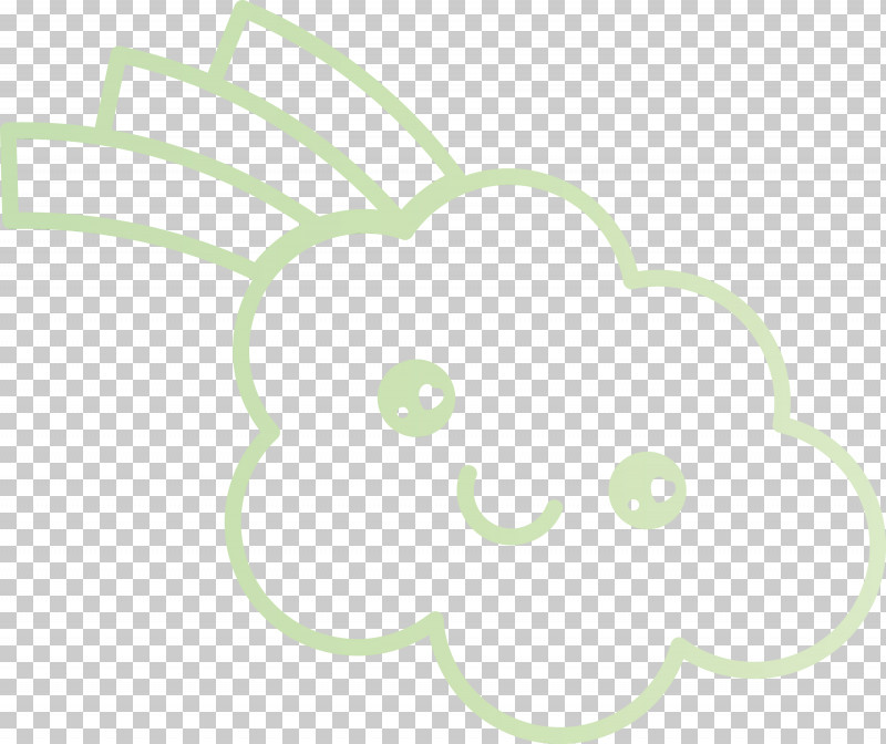 White Green Head Leaf Cartoon PNG, Clipart, Cartoon, Cartoon Cloud, Circle, Cute Cloud, Green Free PNG Download