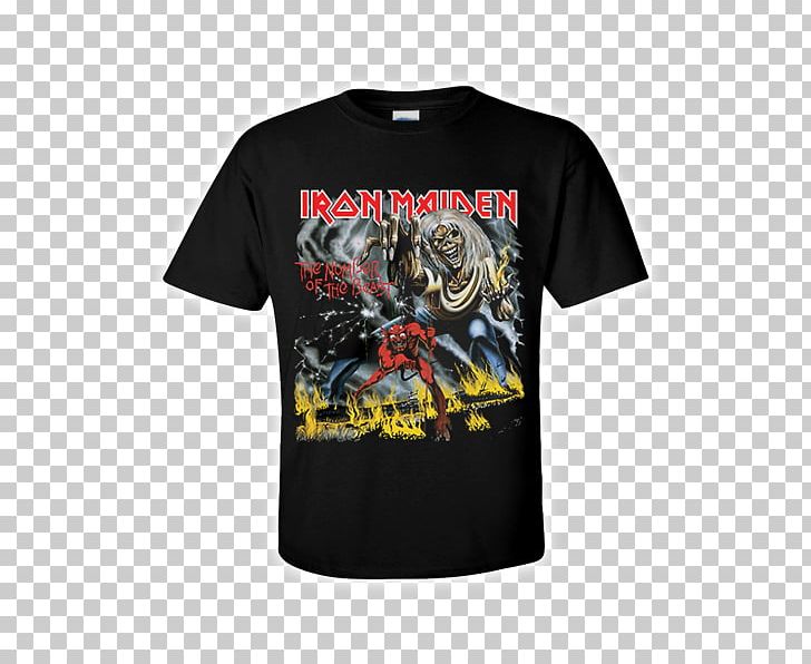T-shirt Iron Maiden The Number Of The Beast Sleeve PNG, Clipart, Active Shirt, Album, Black, Brand, Clothing Free PNG Download