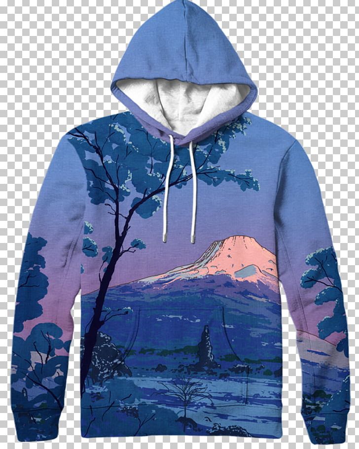 Hoodie Sweater Zipper Clothing Mount Fuji PNG, Clipart, All Over Print, Bluza, Clothing, Electric Blue, Fortnite Free PNG Download