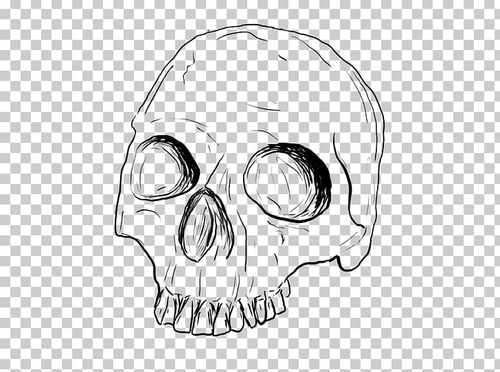 Drawing Skull Line Art Sketch PNG, Clipart, Artwork, Black And White, Bone, Cartoon, Drawing Free PNG Download