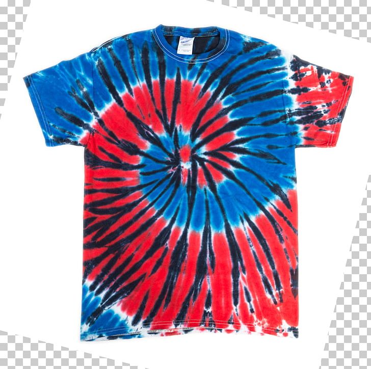 T-shirt Tie-dye Sleeve Textile PNG, Clipart, Blue, Clothing, Cobalt Blue, Color, Dye Free PNG Download