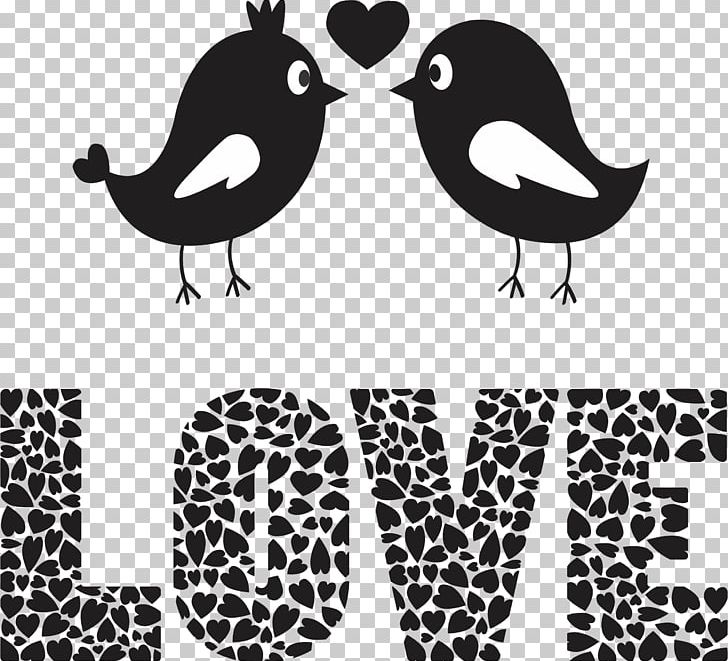 Throw Pillows Valentine's Day Cushion Love PNG, Clipart, Beak, Bird, Black And White, Couple, Cushion Free PNG Download