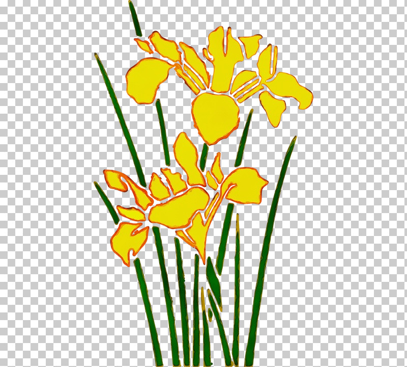 Flower Yellow Cut Flowers Plant Flowerpot PNG, Clipart, Cut Flowers, Flower, Flowerpot, Narcissus, Paint Free PNG Download