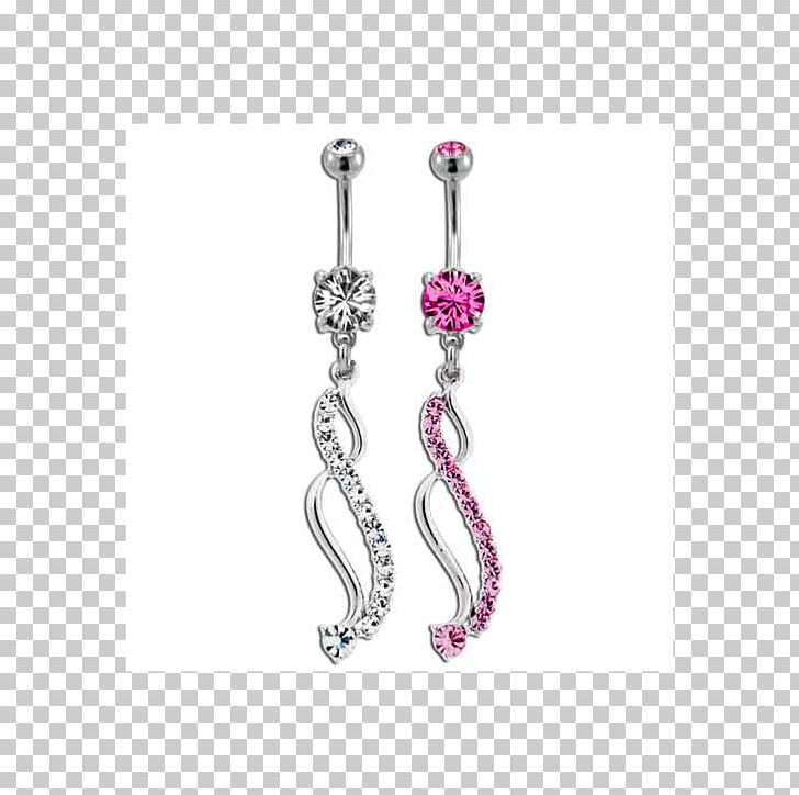 Earring Body Jewellery Navel Piercing Gemstone Pink M PNG, Clipart, Belly, Belly Button, Body Jewellery, Body Jewelry, Body Piercing Free PNG Download
