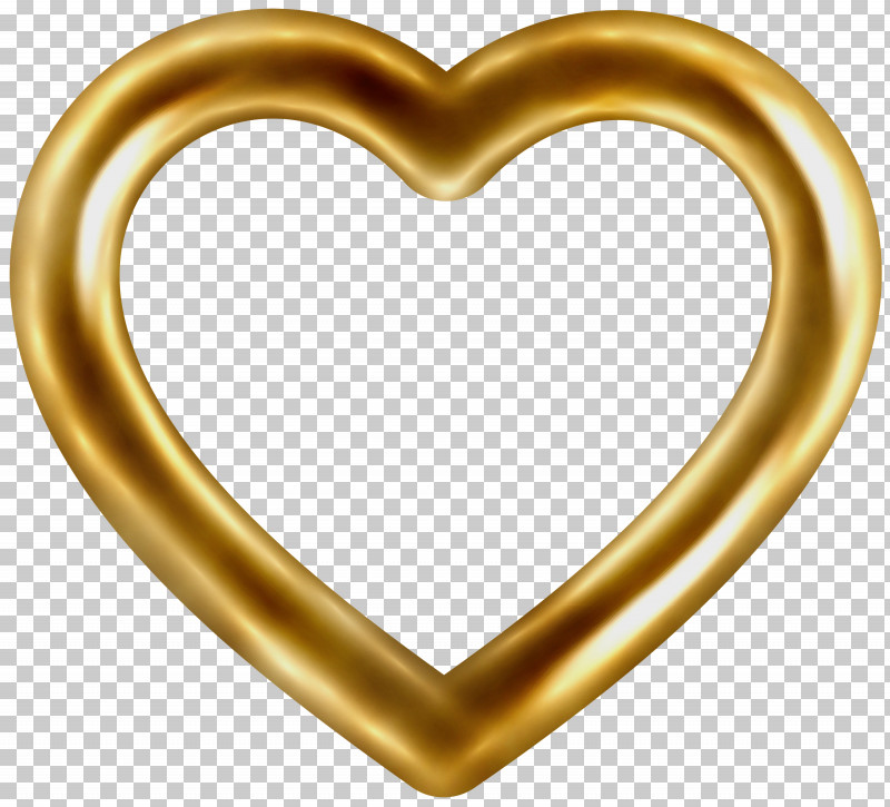 Heart Yellow Metal Brass Body Jewelry PNG, Clipart, Body Jewelry, Brass, Heart, Metal, Paint Free PNG Download