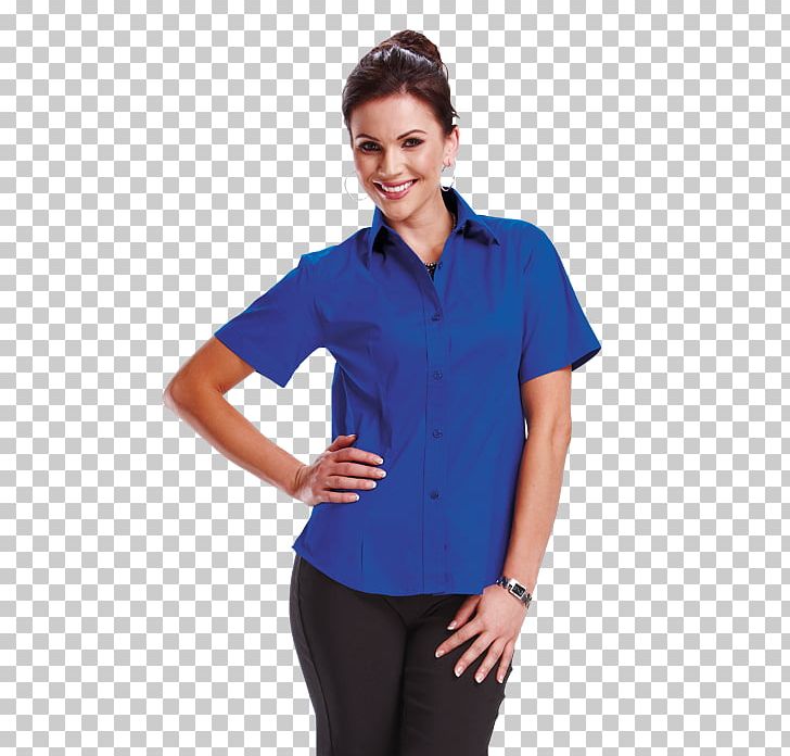 Sleeve T-shirt Shoulder Collar Blouse PNG, Clipart, Blouse, Blue, Clothing, Cobalt Blue, Collar Free PNG Download