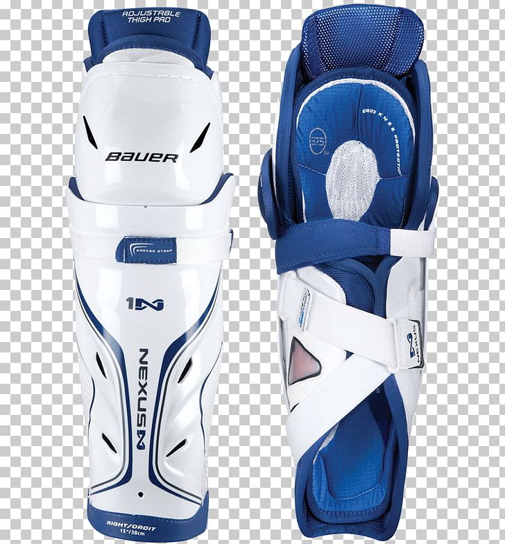 Bauer Hockey Shin Guard Ice Hockey Equipment PNG, Clipart, Blue, Electric Blue, Hockey, Hockey Sticks, Joint Free PNG Download