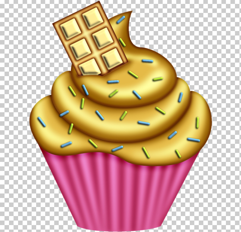 Cupcake Baking Cup Yellow Icing Food PNG, Clipart, Baked Goods, Baking Cup, Cake, Cupcake, Dessert Free PNG Download