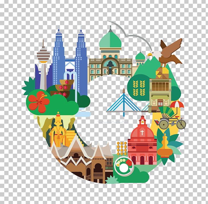 Malaysia Graphic Design Illustration PNG, Clipart, Around The World, Art, Behance, Building, Cartoon Free PNG Download