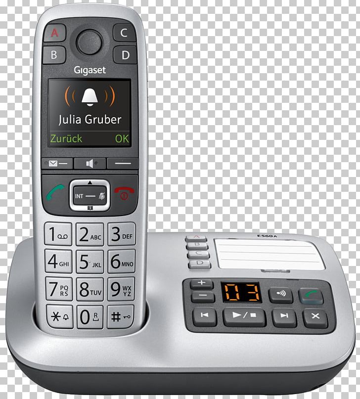 Cordless Telephone Gigaset Communications Digital Enhanced Cordless Telecommunications Gigaset E550A PNG, Clipart, Answering Machine, Electronic Device, Electronics, Feature Phone, Gadget Free PNG Download