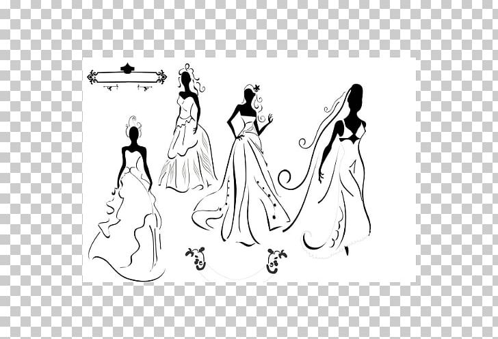 Wedding Invitation Wedding Dress Bride Evening Gown PNG, Clipart, Arm, Black, Cartoon, Chinese Style, Color Free PNG Download