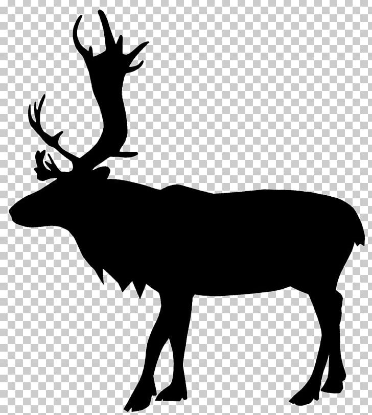 Rudolph Reindeer Santa Claus Silhouette PNG, Clipart, Antler, Black And White, Cattle Like Mammal, Christmas, Deer Free PNG Download