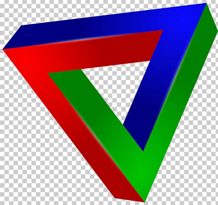 Penrose Triangle Optical Illusion Color PNG, Clipart, Angle, Area, Art, Brand, Color Free PNG Download
