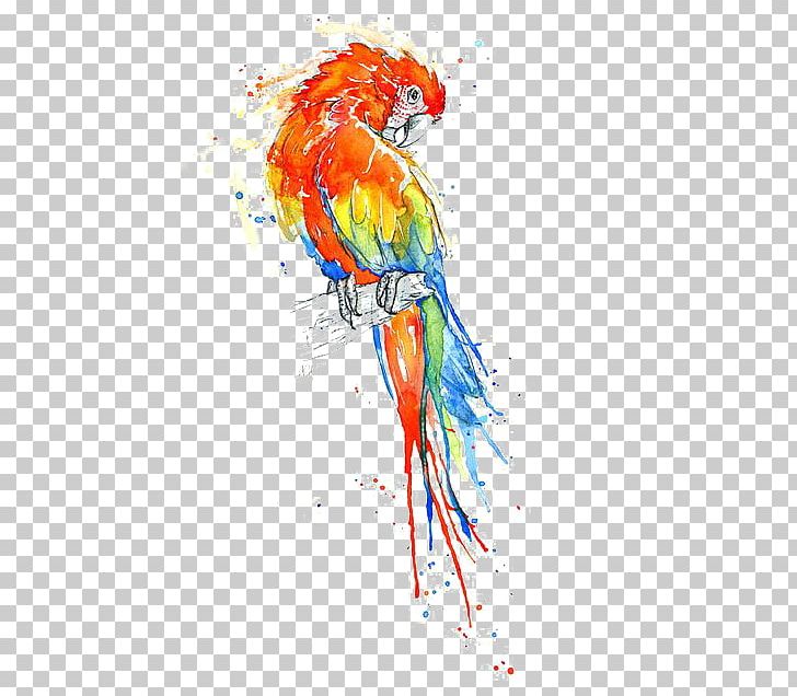 Bird True Parrot Watercolor Painting Macaw PNG, Clipart, Animals, Artis, Color, Feather, Fictional Character Free PNG Download