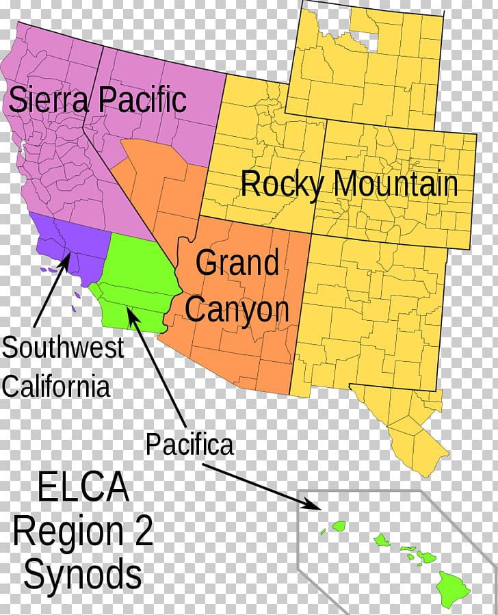 Rocky Mountain Synod Evangelical Lutheran Church In America Pastor Sierra Pacific Synod PNG, Clipart, Angle, Area, Diagram, Line, Map Free PNG Download