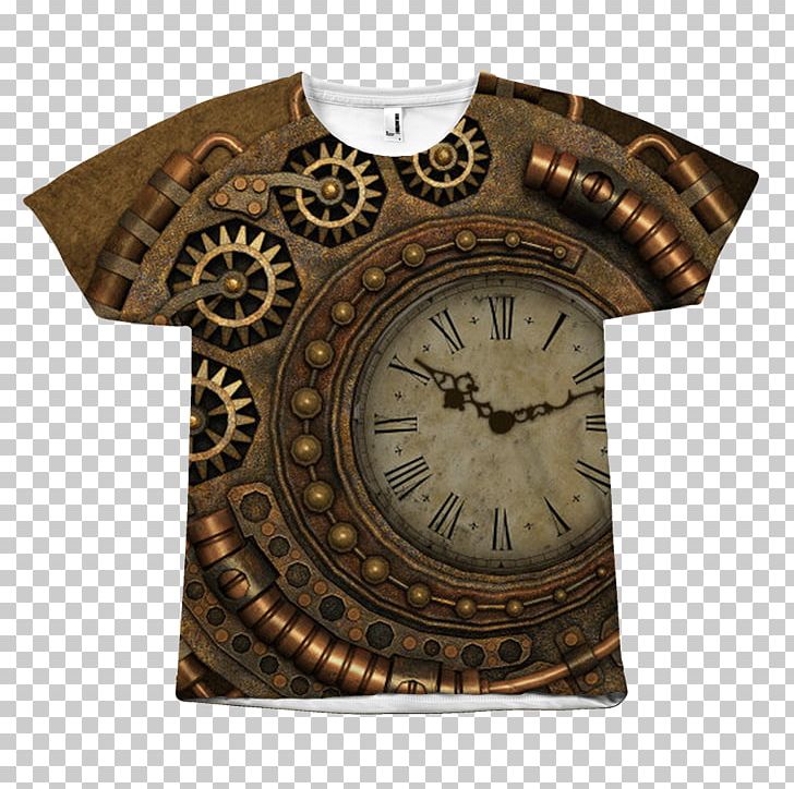 T-shirt Clockwork Steampunk Gear PNG, Clipart, Boho Skull, Brand, Brown, Clock, Clockwork Free PNG Download