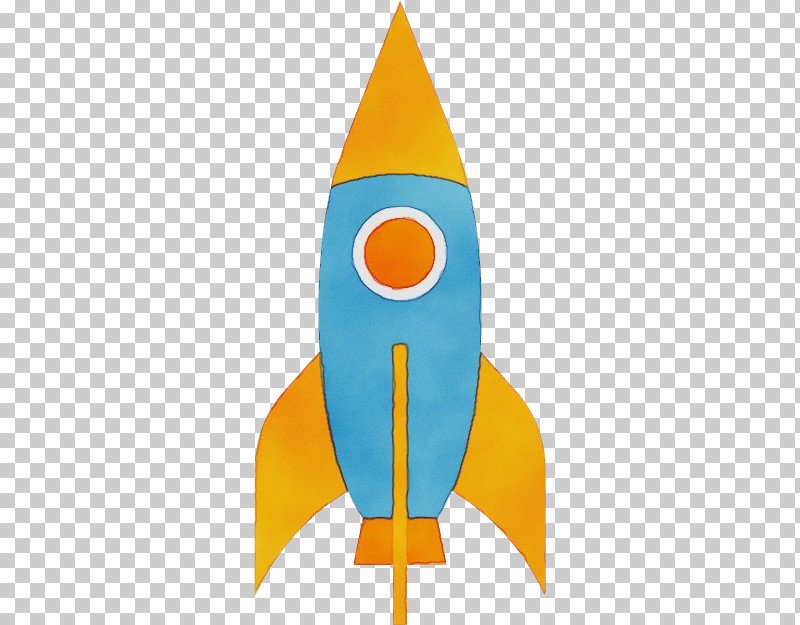 Rocket Yellow Spacecraft Cone PNG, Clipart, Cone, Paint, Rocket, Spacecraft, Watercolor Free PNG Download