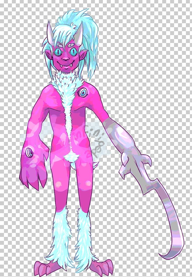 Demon Pink M Figurine Organism PNG, Clipart, Animated Cartoon, Anime, Art, Artwork, Aug Free PNG Download