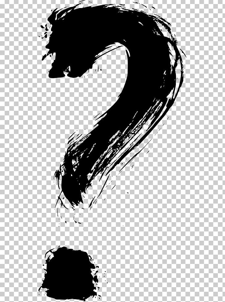 Question Mark Brush Drawing PNG, Clipart, Art, Black, Black And White, Brush, Drawing Free PNG Download