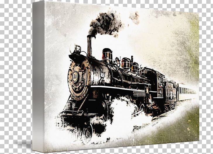 Train Rail Transport Steam Locomotive Steam Engine PNG, Clipart, Advertising, Canvas Print, Euronight, Locomotive, Poster Free PNG Download