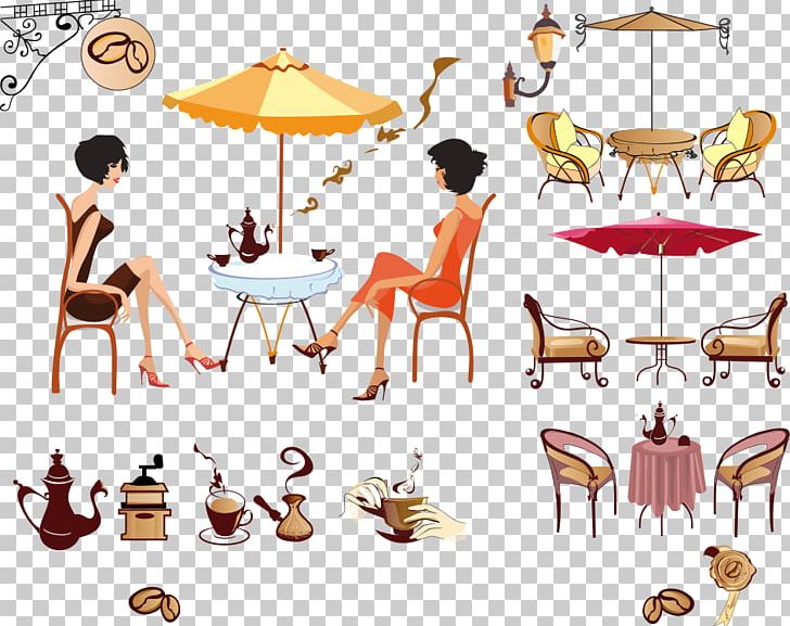 Coffee Cafe Drink Illustration PNG, Clipart, Bar, Cartoon, Cartoon Furniture, Coffee, Coffee Pot Free PNG Download