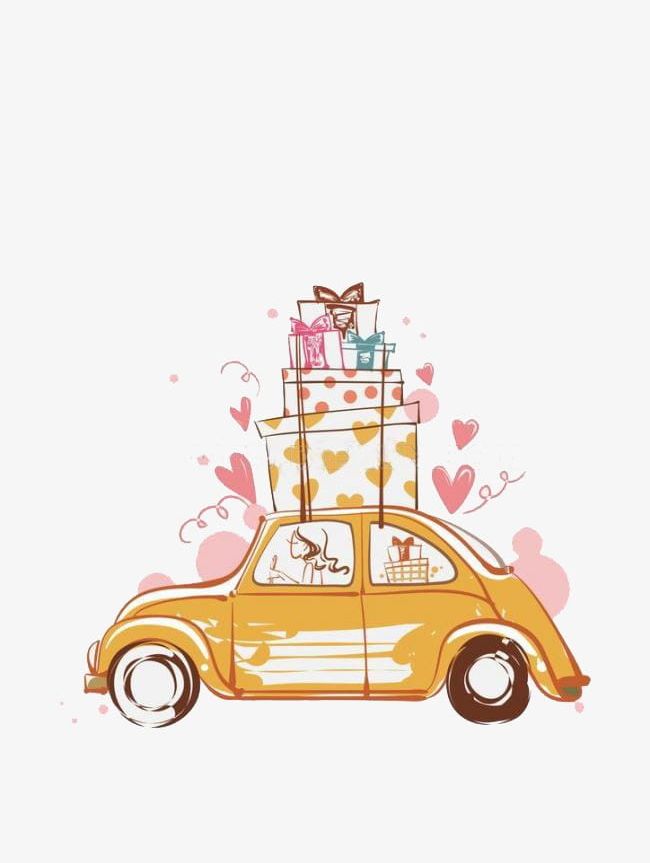 Car Carrying Gifts PNG, Clipart, Car, Car Clipart, Carrying Clipart, Gift, Gifts Clipart Free PNG Download
